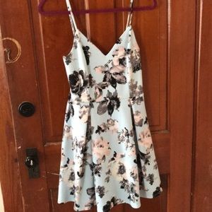 Like new pastel blue floral dress